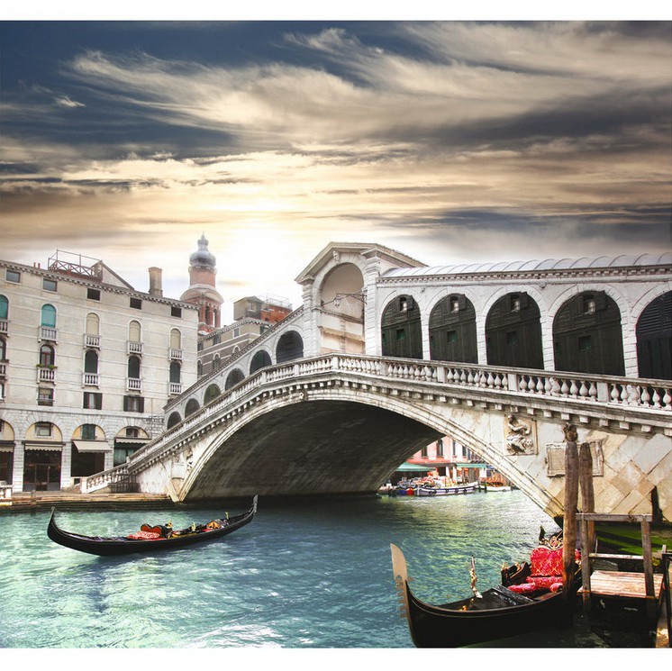 Фотообои виниловые на флизелиновой основе Decocode Венецианский мост Реальто 31-0117-WL 3х2,8 м