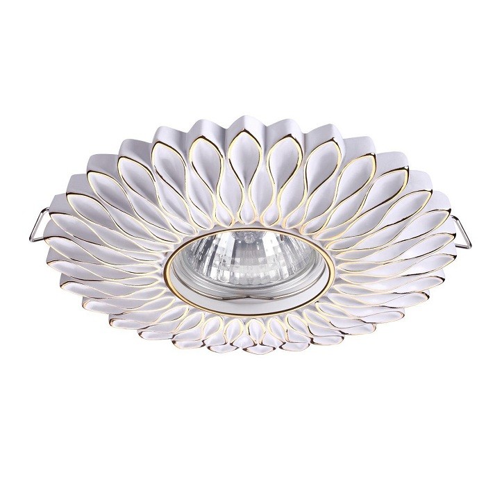 Светильник встраиваемый Novotech Pattern 370489 NT19 000 белый/золото 50W 220V