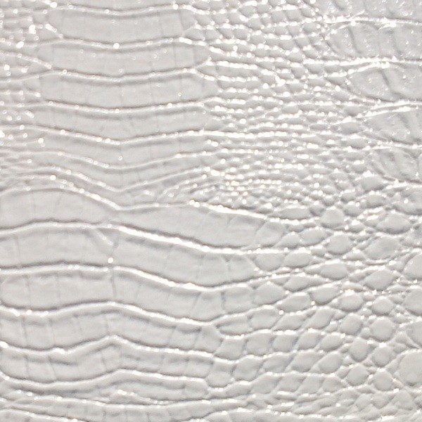 Декоративная панель МДФ Deco Крокодил белый и блестки серебро 122 930х390 мм
