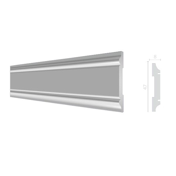Молдинг из дюрополимера Decor-Dizayn DD32 2000х47х8 мм