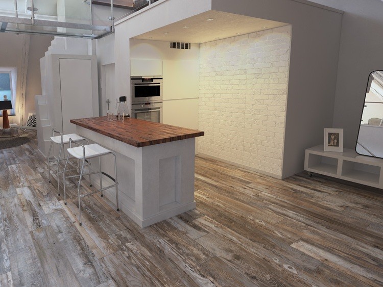Керамогранит Estima Spanish Wood SP03 неполированный 900х150 мм