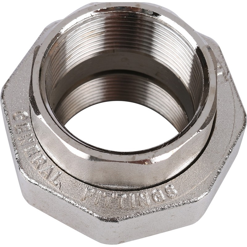 Разъемное соединение американка Stout SFT-0034-000112 1 1/2 дюйма никелированное с внутренней резьбой