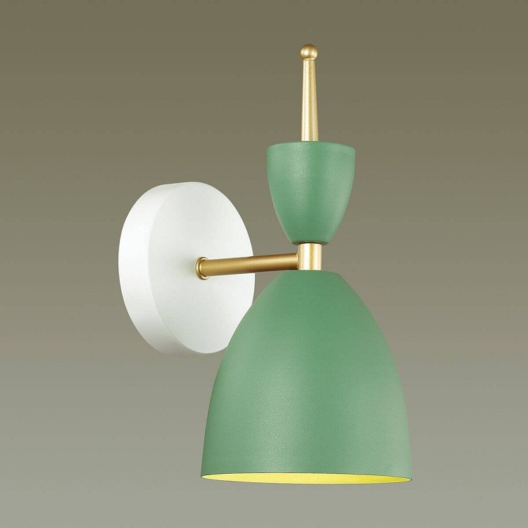 Бра Lumion Gemma 3785/1W зеленый/золото E27 60W