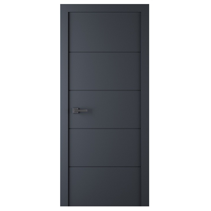 Дверное полотно Belwooddoors Арвика Антрацит глухое 2000х800 мм
