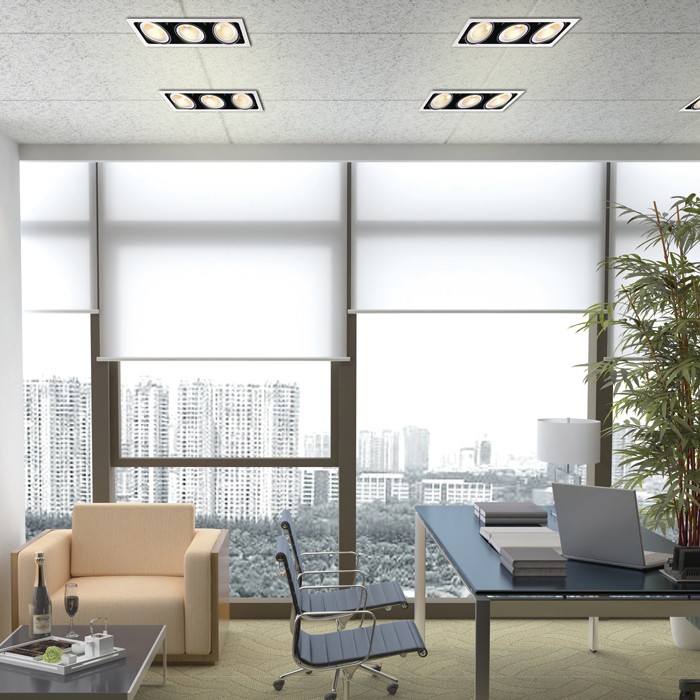 Светильник встраиваемый светодиодный Novotech Gesso 358039 белый/черный 3х32W 220V