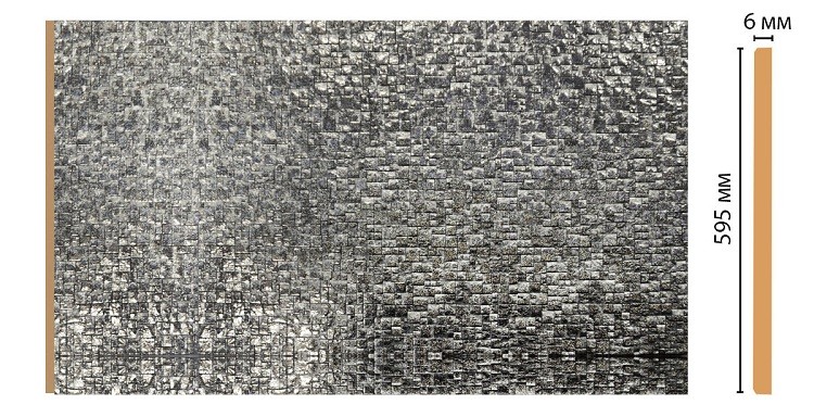 Панель декоративная Decomaster Перламутр-Stone Line M60-29 2400х595 мм