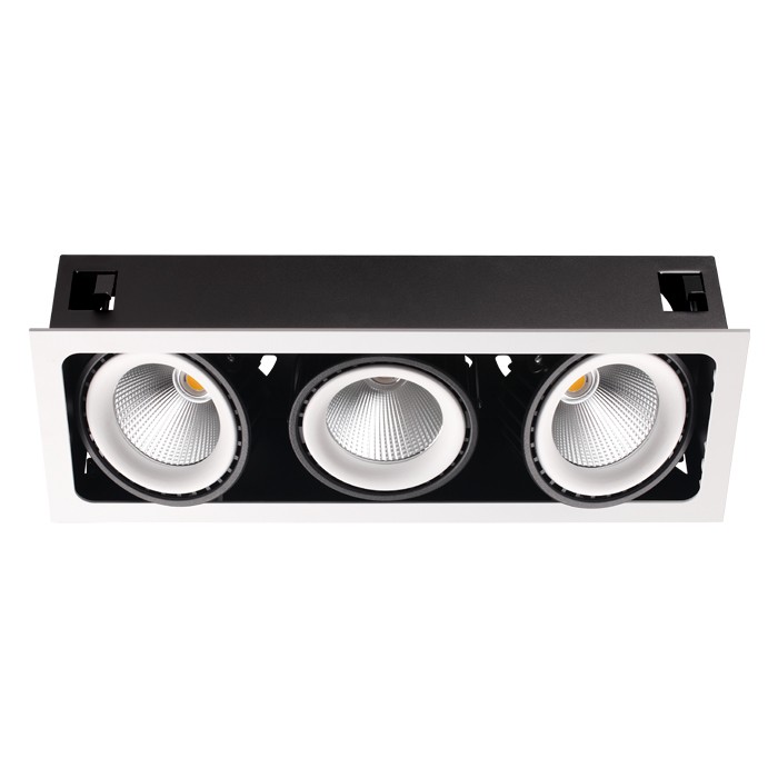 Светильник встраиваемый светодиодный Novotech Gesso 358039 белый/черный 3х32W 220V
