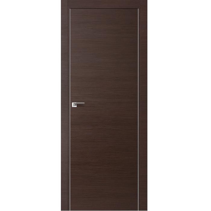Дверное полотно Profil Doors 1Z экошпон Венге кроскут 2000х800 мм с врезкой под магнитный замок и скрытые петли
