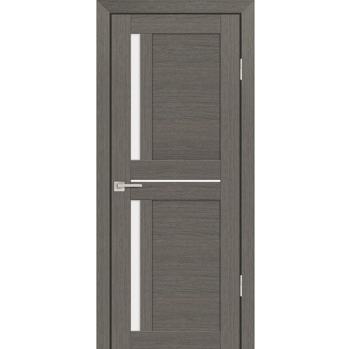 Дверное полотно Profilo Porte PS-19 экошпон Грей мелинга стекло белый сатинат 1900х600 мм