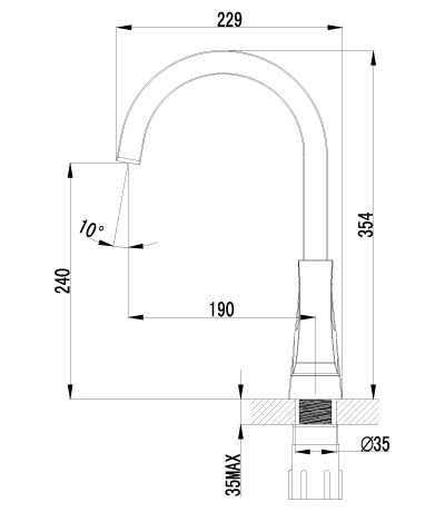 Смеситель для кухни Lemark Unit LM4555C