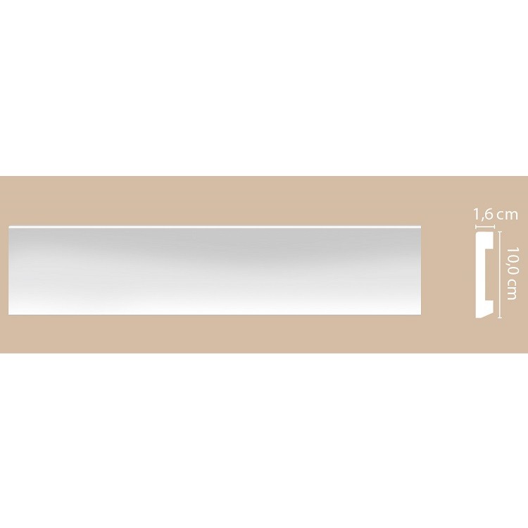 Плинтус из дюрополимера Decomaster Артпрофиль A036 2000х100х16 мм