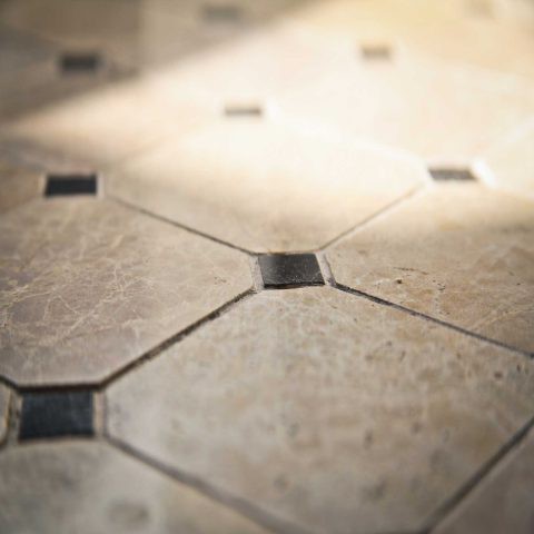 Мозаика из мрамора Natural Octagon M036+M076-BP