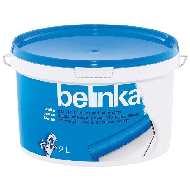 Краска для кухонь и ванных Belinka белая 2 л