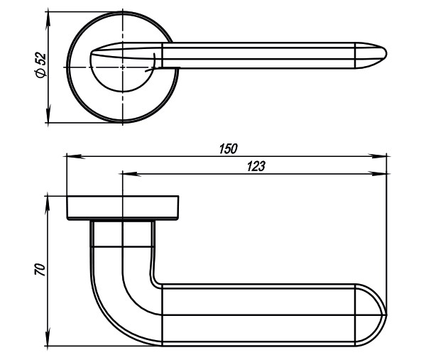 Ручка дверная Armadillo Excalibur URB4 BPVD-77
