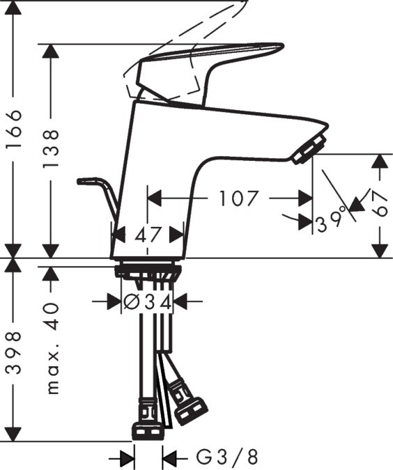 Смеситель для раковины Hansgrohe Logis 71078000