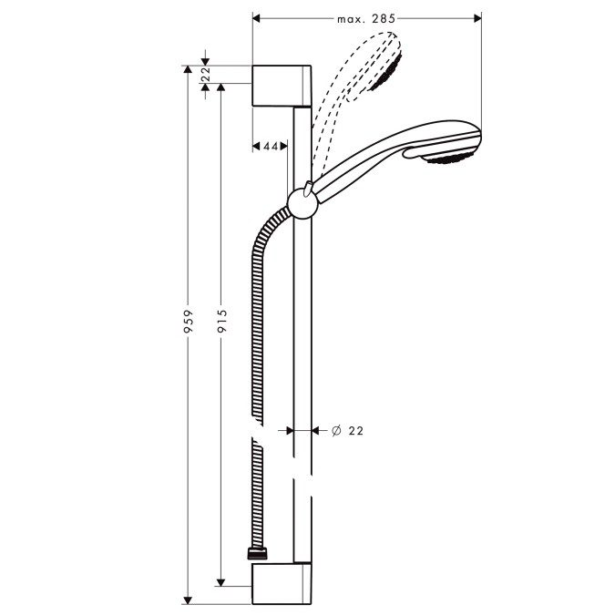 Душевой гарнитур Hansgrohe Crometta 85 Vario Unica'c 27762000