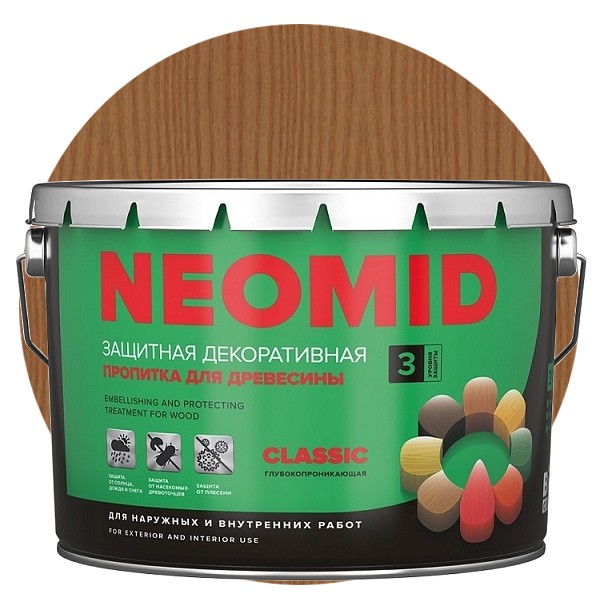 Пропитка для древесины Neomid Bio Color Classic Дуб 9 л