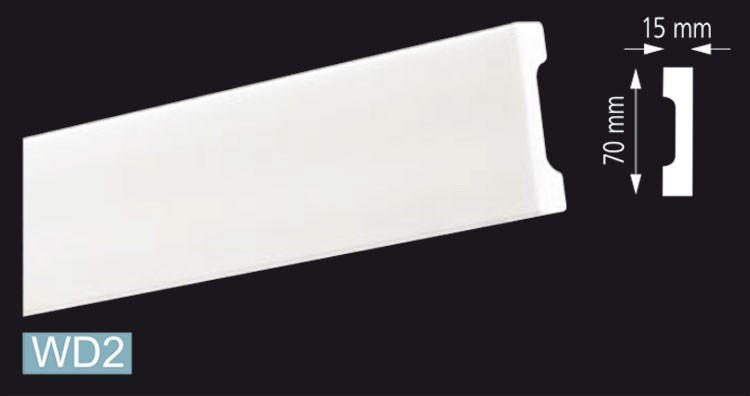 Молдинг из дюрополимера NMC HDPS Wallstyl Essenza WD-2 2 м