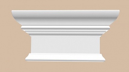 Капитель полиуретановая Decomaster DK-82231A 164x316x75 мм к пилястре DK-82230 и DK-82240