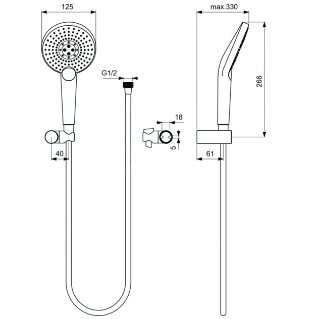 Душевой гарнитур Ideal Standard Idealrain Evo Jet XL3 B1765AA