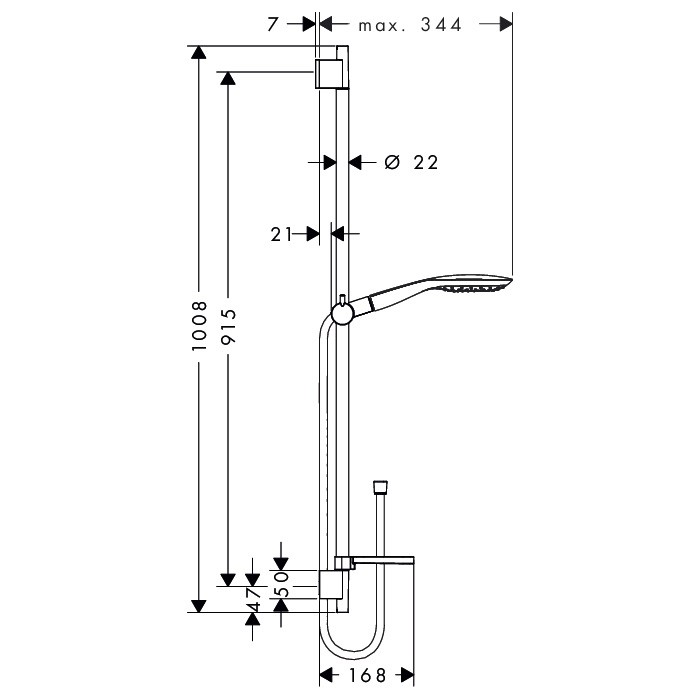 Душевой гарнитур Hansgrohe Raindance Select E 150 27857000