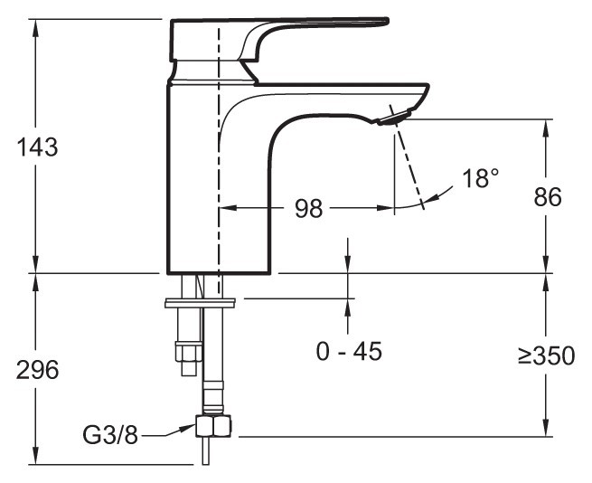 Смеситель для раковины Jacob Delafon Aleo E72277-CP