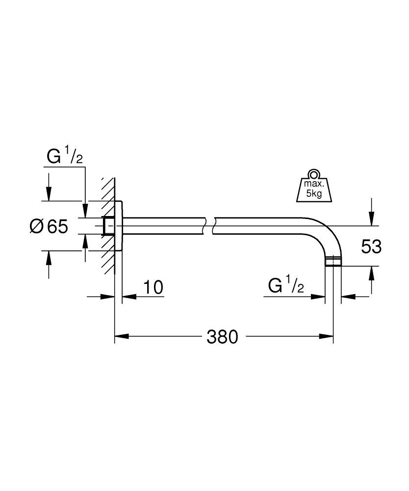 Кронштейн душевой Grohe Rainshower 28361000