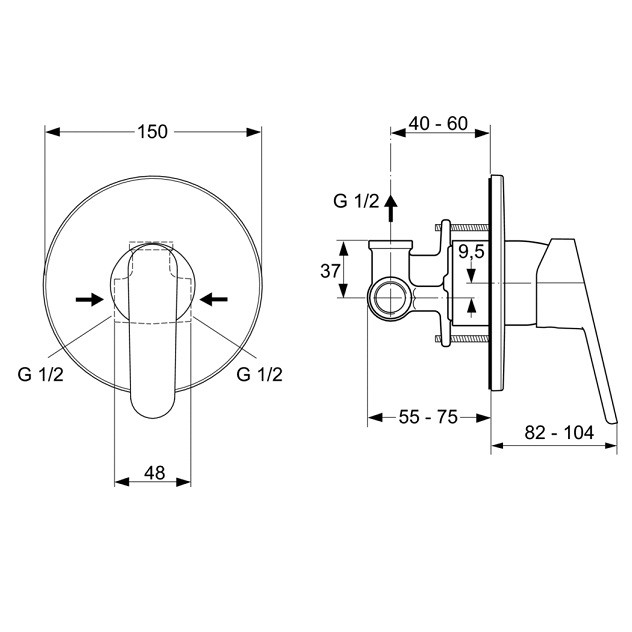 Смеситель для душа Ideal Standard Ceraplan 2 A5960AA