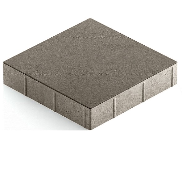 Тротуарная плитка Steingot Практик 60 из серого цемента с полным прокрасом квадрат серая 300х300х60 мм