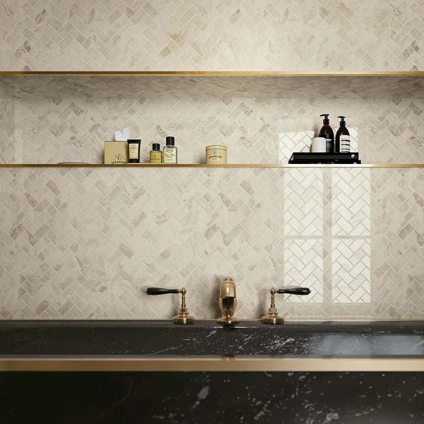 Мозаика керамическая Atlas Concorde Supernova Onyx Persian Jade Herringbone