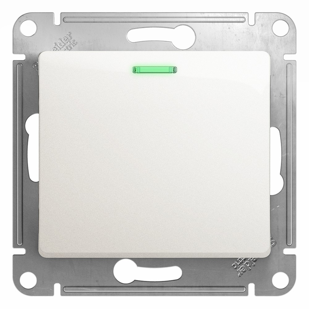 Механизм выключателя Schneider Electric Glossa GSL000613 одноклавишный с индикатором перламутр