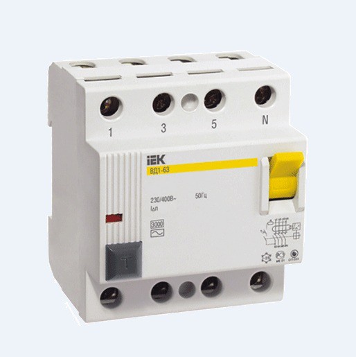 Автоматический выключатель дифференциального тока IEK ВД1-63 4P 40А 30мА
