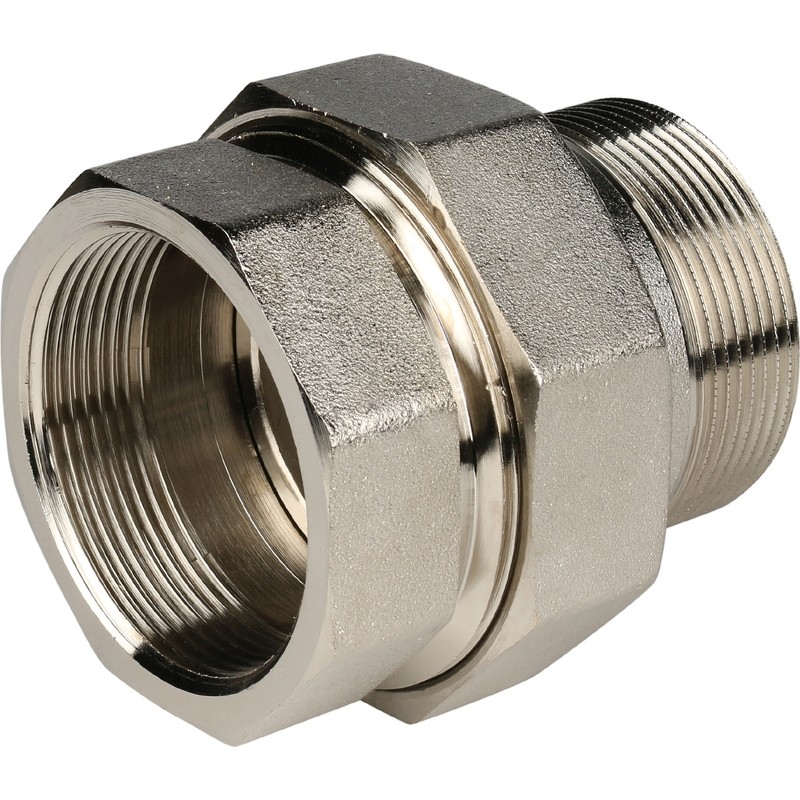 Разъемное соединение американка Stout SFT-0041-000002 2 дюйма уплотнение под гайкой o-ring кольцо никелированное с внутренней и наружной резьбой