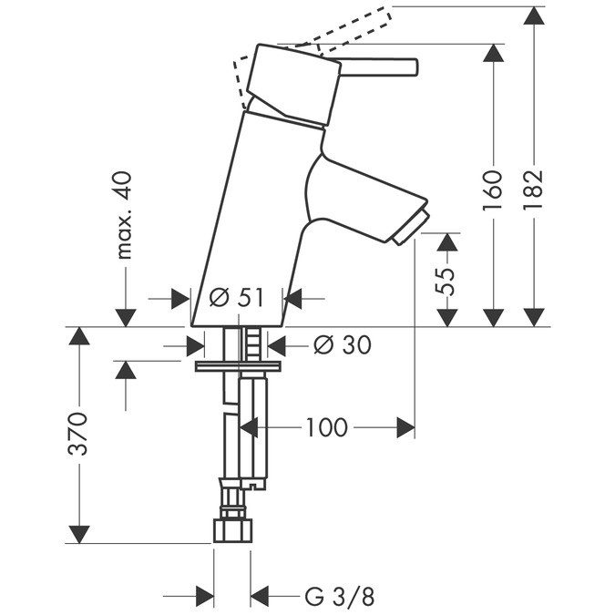 Смеситель для раковины Hansgrohe Talis S 80 32031000