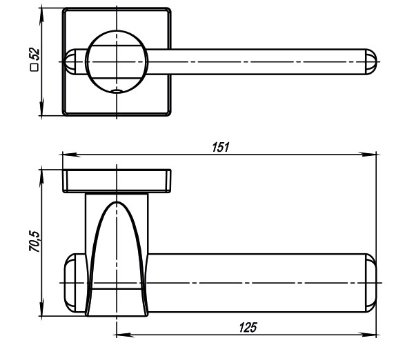 Ручка дверная Armadillo Ajax USQ1 SN/CP/SN-12