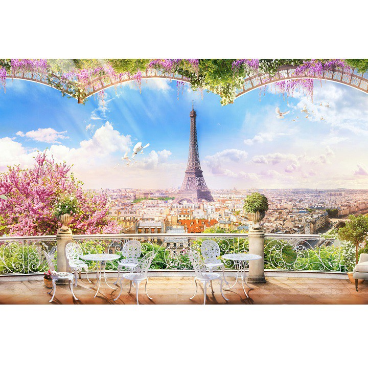 Фотообои виниловые на флизелиновой основе Decocode Парижское кафе 13-0315-BG 2,5х1,3 м