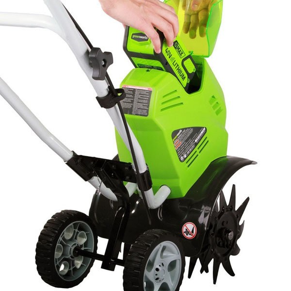 Культиватор аккумуляторный Greenworks G40TLK6 40V с аккумулятором 6 А.ч и зарядным устройством