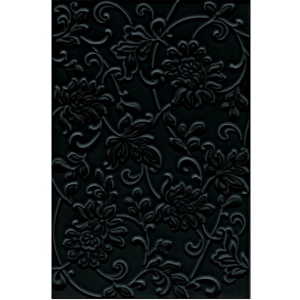 Плитка керамическая Kerama Marazzi 8217 Аджанта цветы черная 300х200 мм