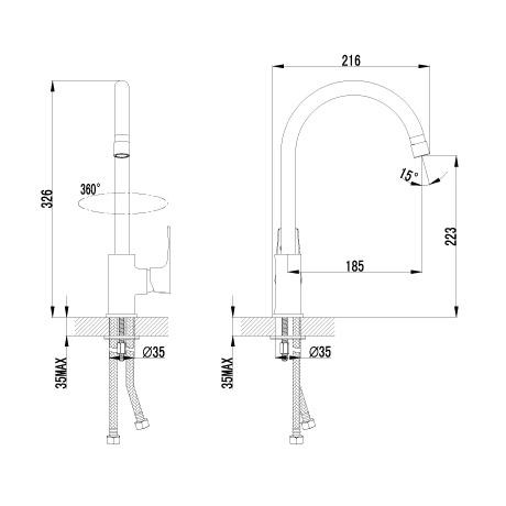 Смеситель для кухни Lemark Plus Factor LM1605C
