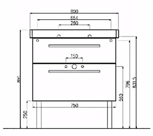 Тумба с раковиной Villeroy & Boch 2day2 A98000E9+71758001