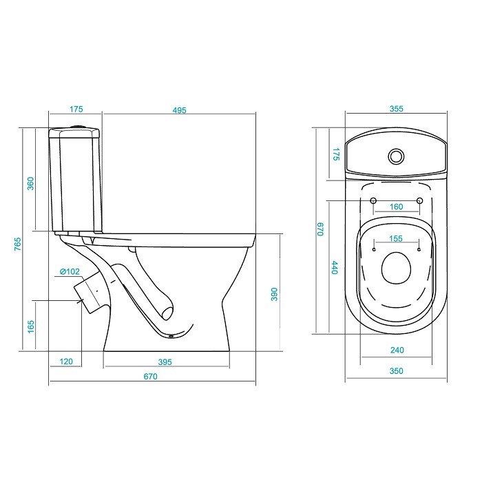 Унитаз-компакт Santek Алькор 1WH302140