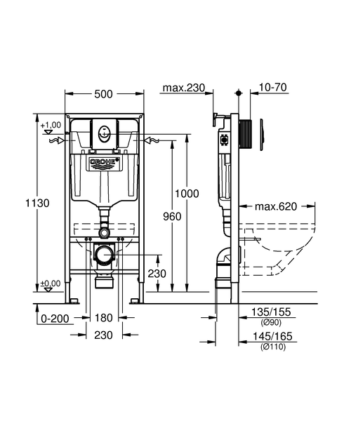 Система инсталляции для унитаза Grohe Rapid SL 39108000