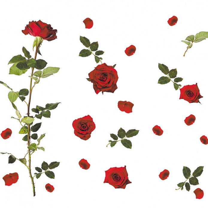 Фотообои виниловые на флизелиновой основе Decocode Китайская роза 5-0488-FR 3х2,8 м  