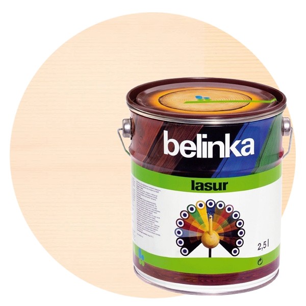 Пропитка для древесины Belinka Lasur №11 белая 2,5 л