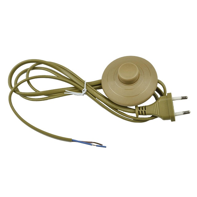 Сетевой шнур Uniel UCX-C20/02A-170 Brown с вилкой и выключателем