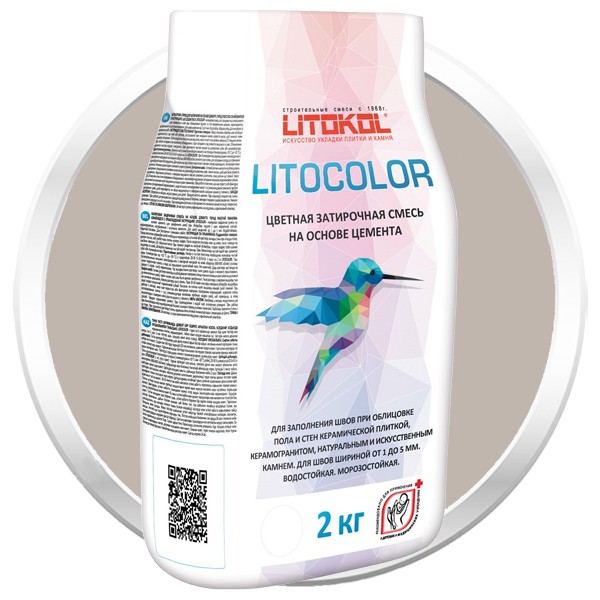 Смесь затирочная цементная для швов Litokol Litocolor L.11 серая 2 кг