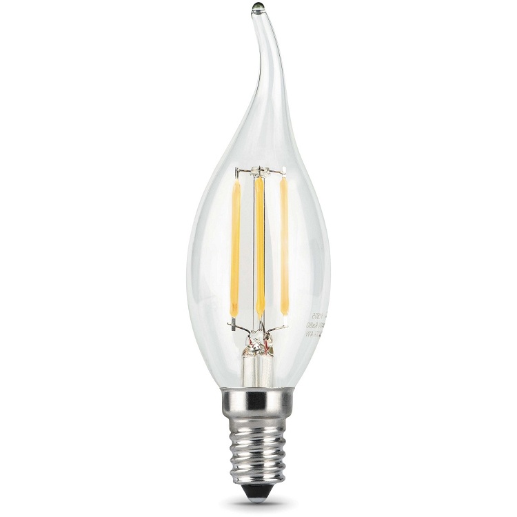 Лампа светодиодная Gauss 104801205-D Filament Candle tailed 5W E14 4100К dimmable