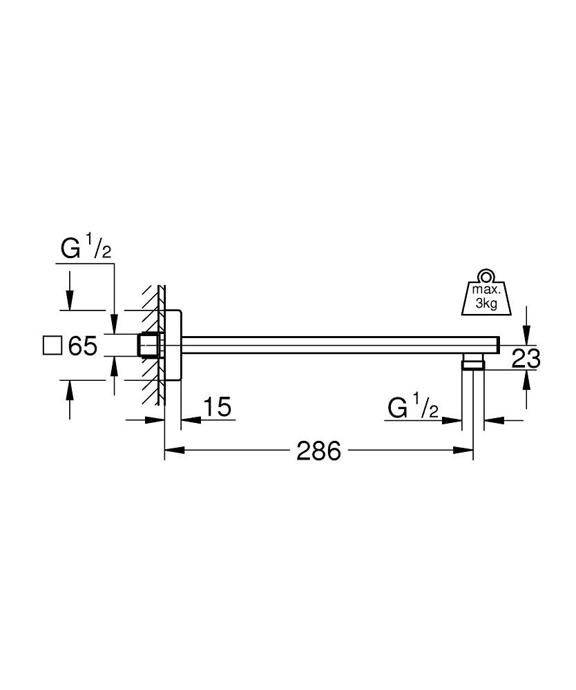 Кронштейн душевой Grohe Rainshower 27709000