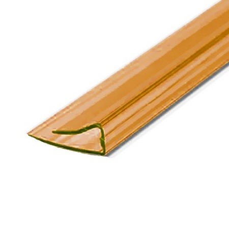Профиль для поликарбоната Юг-Ойл-Пласт торцевой 8 мм оранжевый