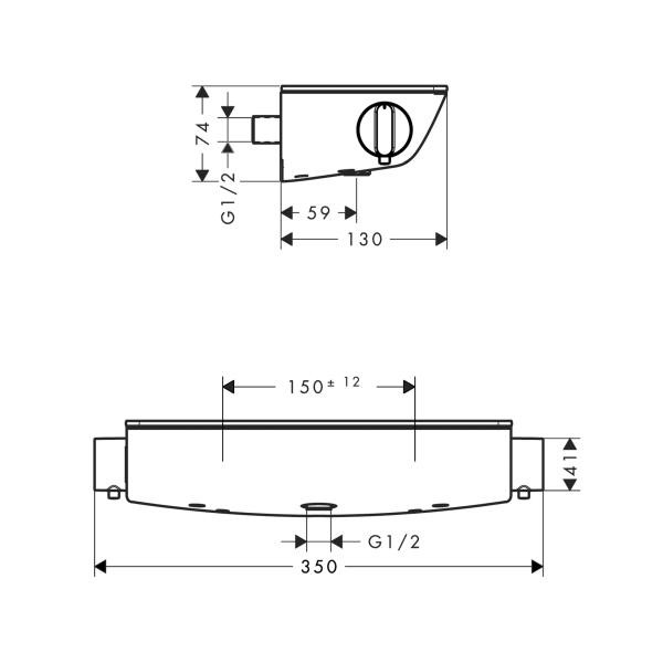 Термостат для душа Hansgrohe Ecostat Select 13161000